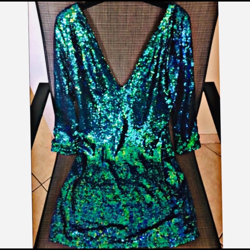 Mermaid sequin mini dress